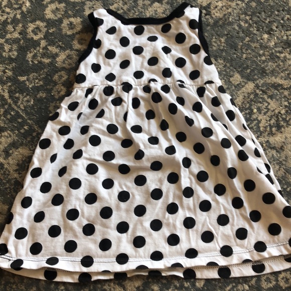 Old Navy Girls 6-12 Months Polka Dot Dress in Black and White - Picture 4 of 4